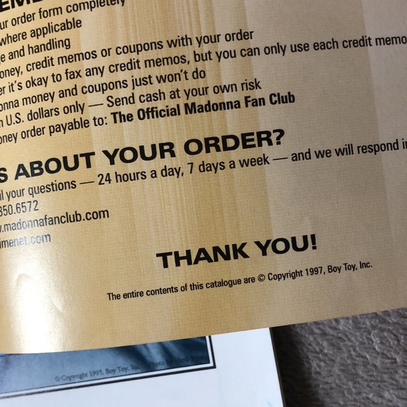 Boy Toy by Mail - Madonna Fan Club Merchandise Catalogs - Bundle of 3 - Picture 10 of 11